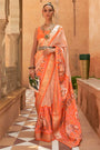 Orange Colour Patola Silk Saree With Sparkal Work