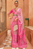 Pink Colour Patola Silk Saree With Sparkal Work