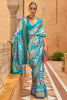 Sky Blue Colour Patola Silk Saree With Sparkal Work