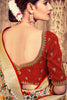 Off White Dola With Patola Print Saree With  Zari Weaving