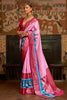 Silk Gala Patola Saree in Pink Colour