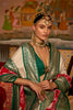 Silk Gala Patola Saree in Green and Cream