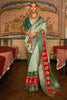 Silk Gala Patola Saree in Green Colour