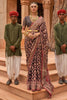 Black Colour Brasso Saree With Diamond Work