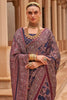 Grey Colour Brasso Saree With Diamond Work