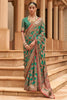Rama Green Colour Brasso Saree With Diamond Work