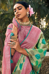Multi Color  Organza Saree With Weaving Work