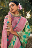 Multi Color  Organza Saree With Weaving Work