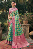 Multi Color  Organza Saree With Weaving Work