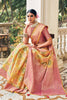 Yellow Organza Saree With Weaving Work