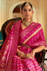 Pink Smooth Patola Silk Saree with Weaving Work