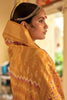 Mustard Yellow Smooth Patola Silk Saree With Weaving Work