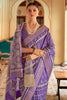Purple Smooth Patola Silk Saree With Weaving Work