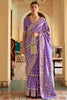 Purple Smooth Patola Silk Saree With Weaving Work
