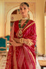 Maroon Smooth Patola Silk Saree With Weaving Work