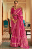 Pink Smooth Patola Silk Saree with Weaving Work