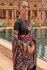 Gray Patola Silk Saree With Foil Print