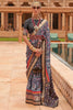 Gray Patola Silk Saree With Foil Print