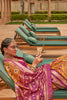 Mustard Yellow & Pink Patola Silk Saree With Foil Print