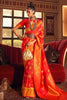 Red Handloom Silk Saree With Zari Weaving Work