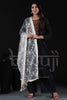 Stylish White Lakhnavi Work Net Dupatta