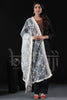 Stylish White Lakhnavi Work Net Dupatta