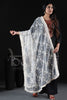 Stylish White Lakhnavi Work Net Dupatta