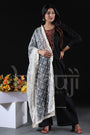 Stylish White Lakhnavi Work Net Dupatta