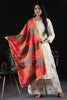 Orange color Muslin sequence Digital Printed Dupatta