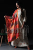 Orange color Muslin sequence Digital Printed Dupatta