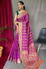 Purple Pure Patola Silk Saree