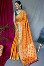 Mustard Yellow Pure Patola Silk Saree