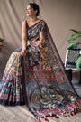 Hazelnut Yellow Soft Cotton Kalamkari Print Saree