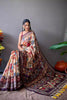 Cream Pure Cotton Floral Saree