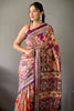 Purple Pure Cotton Floral Saree