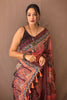 Pink and Multi Colored Cotton Saree With Kalamkari Print