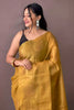 Mustard Yellow Original Tissue Silk Saree