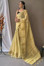 Cream Original Tissue Silk Saree
