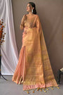 Peach Original Tissue Silk Saree