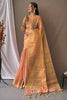Peach Original Tissue Silk Saree