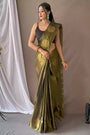 Green Original Tissue Silk Saree With Weaving