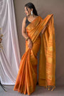 Orange Original Tissue Silk Saree