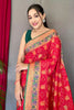 Red Pure Kutchi Patola Silk Saree With Weaving Work