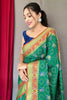 Sea Green Pure Kutchi Patola Silk Saree