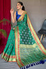 Sea Green Pure Kutchi Patola Silk Saree