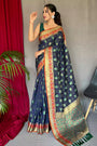 Blue Pure Kutchi Patola Silk Saree