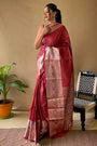 Maroon Soft Litchi Silk Saree