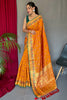Stylish Yellow Colour Patola Silk Saree With Blouse