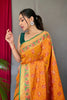 Stylish Yellow Colour Patola Silk Saree With Blouse