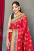 Hot Red Colour Patola Silk Saree With Designer Blouse